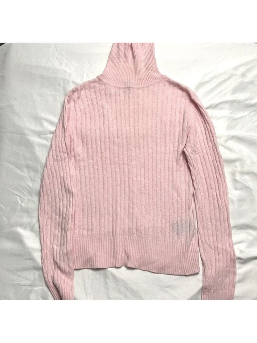 Jim Essentials Cashmere Angora Blend Cable Knit Turtleneck Sweater Medium